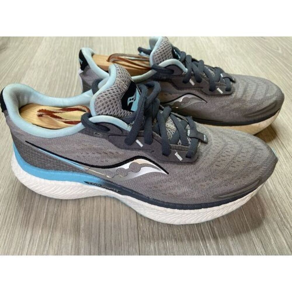 Saucony Shoes Womens 6.5 Blue Gray Triumph 19 Running Sneakers Train Gym Jog